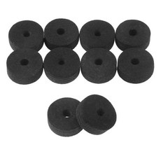 10 Pcs 심벌즈 하이햇 펠트 패드 펠트 스트랩 버튼 와셔 심벌즈 스탠드 와셔 베이스 드럼 소음기 패드 스태커, [02] Black