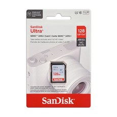 SanDisk Ultra SDHC SDXC C10 UHS-I 相機記憶卡，高速傳輸，多種容量選擇，適用於數位相機和攝影機, 1個, 128GB 140MB