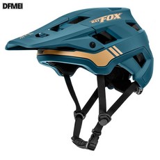 DFMEI 自行車頭盔騎行MTB山地車單車頭盔一體成型山地越野頭盔, 1個, 墨綠LA303-105-1:L