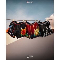 Hooplife 熊貓網眼短褲 透氣舒適 展現個性時尚運動風, 1個, L,黑白