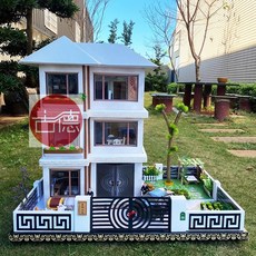 古德喜樂山莊麻將版紙紮屋，三房精緻設計，往生祭祀用品，讓逝者安享，寄託無限思念, 1個