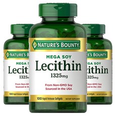 네이쳐스바운티 메가 소이 레시틴 1325mg 소프트젤, 3개, 100정