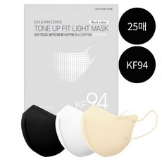 참존 뉴 톤업핏 블랙라벨 라이트 KF94 마스크 25매