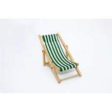 1:12 스케일 인형집 접이식 나무 데크체어 라운지 비치 체어 인형집 도매용, 02 11x4.8cm Green