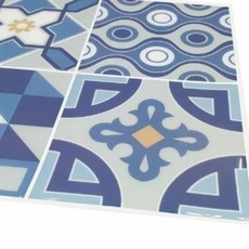 타일스티커 파랑 4분할 싱크대시트지 방수시트지 주방_mdcare26