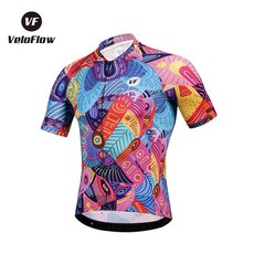 VF新款夏季自行車騎行服套裝：男女款短袖透氣高彈力速乾印花超輕薄山地車隊服裝