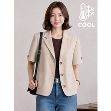 예쎄 린넨터치 버튼 오버핏 반팔 자켓 S6MJK020A 1231497