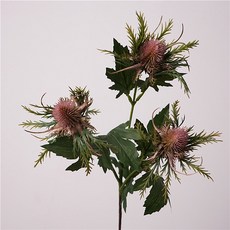 刺芹仿真花 假花軟裝花材 婚慶酒店居家攝影道具擺設, 1個, 海刺芹-粉紫色