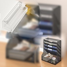 桌面文件收納架辦公室檔案夾收納盒A4紙書立文件架工位檔案資料架, 1個, 白色單層平口（一體）