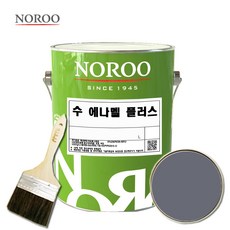 노루페인트 수 에나멜 철재 목재 페인트 기존색상 + 붓세트, 유광 회색, 1개, 1L