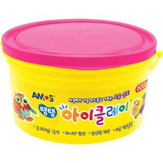 아모스 아이클레이 600g 대용량 클레이 / 10가지색상, 분홍, 1개