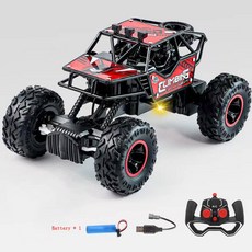 rc카 키덜트 호환 RC 자동차 11 2WD LED 조명 24G 2 KMH 를위한 고속 오프로드 등반 원격 제어 자동차 선물, 9.red