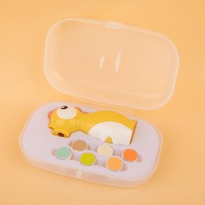 DFMEI 充電嬰兒電動指甲刀寶寶電動磨甲器新生兒指甲剪套裝卡通, 1個, 海馬黃色:如圖