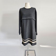 마더라이크 임산부 기모 밑단 테이프 수유 반피스 겨울 수유복