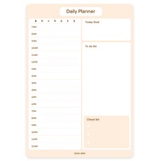 도치이모 냉장고 자석 메모보드 메모시트 스케줄러 화이트보드 주간계획표(마카 포함), [대형] 데일리 플래너 (세로형)