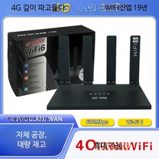 4G LTE 라우터 300Mbps 휴대용 유무선 공유기 WiFi6, 1개, B_WR800-L 미국판 미국형 전원