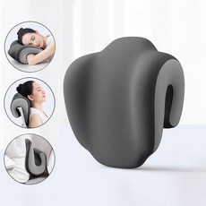 SEVOREN 다기능 사무실 낮잠 베개 엎드림 바로 눕기 허리 받침 일체형 책상베개, 그레이