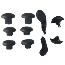 10개 블랙 높이 조절 가능 조이스틱 교체형 썸스틱 PS5 엣지 듀얼센스 컨트롤러용 메탈 패들 포함, 01 빠른  Mainland, 02 검정색