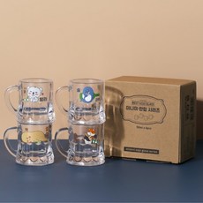 귀요미 맥주잔 미니 미니미 좋은맛 파티 한입잔 술자리 소주잔세트 4P, 1개, 마이알콜 소주잔세트(꽃)