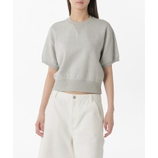 매장정품 무신사스탠다드우먼 MUSINSA STANDARD WOMAN 우먼즈 더블 니트 반소매 스웨트셔츠 [미디엄 그레이] MWDTK1Z01-MR 541768