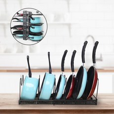 HOOT 후라이팬 정리대 거치대 길이조절 냄비 주방 건조대 씽크대정리 싱크인선반, 양면형