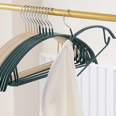 논슬립 옷걸이 어께뿔방지 목늘어남 바지 속옷 니트 옷걸이 크롬 코팅, 1개, 블랙