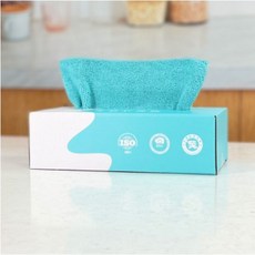 多功能抽取式抹布 廚房吸水去油 濕紙巾式清潔布, 藍色, 20*20cm【盒裝】