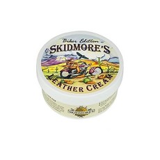 자동차가죽코팅 리페어 컨디셔너 스키드모어의 바이커 에디션 가죽 크림 | 올 내추럴 무독성 포뮬러는 청소기와 컨디셔너로 오토바이 가죽을 보호합니다 미국산, 6 Oz, 1개