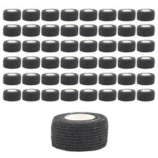 48개입 접착 밴드 너비 2.5cm 스포츠붕대, 블랙