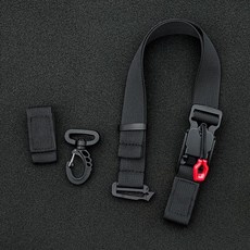 桃園出貨- 戰術快拆穩定帶三點輔助斜挎騎行通用機能可擴展單肩背帶, 黑色-紅色拉手[背帶38mm以下], 1個