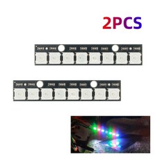 LAUBEI 15102050100PCS 8x1Bit 8 비트 WS2812 5050 RGB 전체 LED 램프 패널 모듈 5V WS2812B Arduino 용 무지개 LED 정밀, [07] 2pcs Black