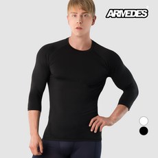 아르메데스 남성용 7부 테크핏 언더레이어 상의 AR-143