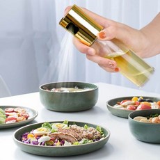 스프레이 소분 오일통 미세한 분사력 다양한 요리에 사용, 1개, 실버