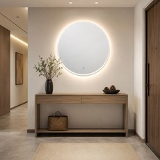 HR24701 80cm LED 智能圓鏡 觸控調光調色溫側面發光