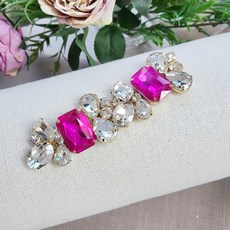 보석모티브 N-037, 금도금, 1개, 핫핑크