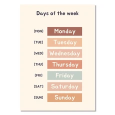 쿠쿠스토어 어린이 교육 포스터 및 인쇄물 보호 벽 예술 학습 알파벳 그림 놀이방 홈 장식, 07 15x20cm No Frame, 16 07