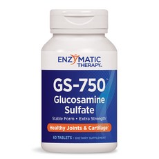ENZYMATIC THERAPY 葡萄糖胺錠 GS-750, 60顆, 1罐