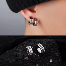 일호장신구 빈티지 수호 룬 문자 링 귀걸이 남자 이어링 클립 여자 귀안뚫은