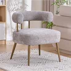 1인용 게으른 소파 의자 화장 의자 휴식 의자 편안한 소프트 암체어 작은 공간 전용 거실 침실 서재 사무실 독서용 1개, 라이트 그레이