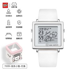 ZGO WATCH 線條小貓 運動防水電子錶