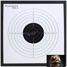 圓仔 加厚型 17*17cm 集彈靶專用靶紙(50入) 喇叭靶, 1個