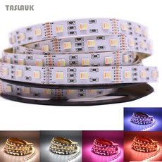 새로운 5M DC12V/24V 5050 RGBWW 색 1 led 칩 유연한 LED 스트립 조명 + 쿨 화이트 & 웜 PCB 60Leds/m IP30, 01 RGBCCT, 01 IP65 Waterproof, 01 24V