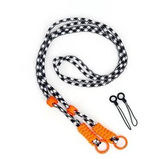 나일론 직조 카메라 어깨 스트랩 즉석 벨트 걸이식 목 로프 분실 방지 랜야드 사진, Black-White, 1개