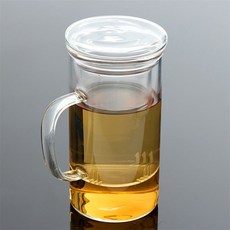 초초맛트 베이직 내열유리 티머그 550ml 거름망티머그