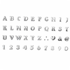 레터링스티커 이니셜 문자 은색 이니셜스티커 숫자스티커, 본상품