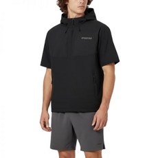 디스커버리 프레시벤트 폴튼 하이브리드 반팔 아노락 블랙