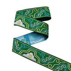 Cloud Embroidered Appliques 1.7M Long Sewing Fabric Trim compatible with Jackets Shirts, 초록의