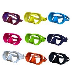 游龍潛水 OMS 單面鏡 潛水面鏡 超廣角面鏡 (一般/抗UV), 紅,抗UV鏡面