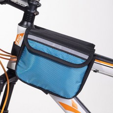 臺灣出貨 自行車上管包山地車通用樑包單車馬鞍包大號騎行包公路車放礦泉水, 藍色中號19/14/5, 1個