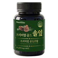 뉴트리엘리트 프리미엄 골드 솔잎 국내산 100%, 1개, 60정